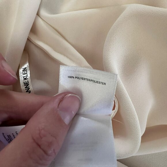 Anne Klein cream sleeveless top women's Medium NWT - Picture 4 of 7